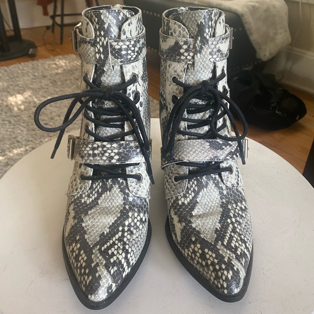 Snakeskin Booties